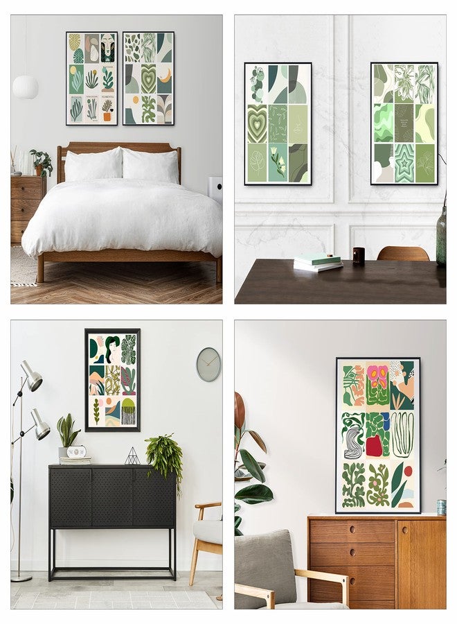 rousrie Paper (Pack Of 63 Cute Aesthetic Wall Collage Kit For Room Wall Decor, Peel And Stick Posters For Decoration 6 Inch By 4 Inch (Green) - Image 5